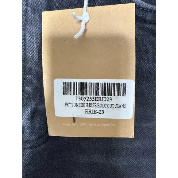 Reformation $148 NWT Peyton Size 23 High Rise Boot Cut Cropped Jeans Gray - Picture 10 of 12